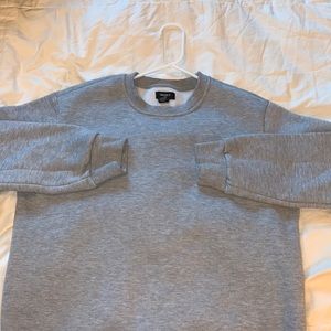 Grey cotton crew neck shirt